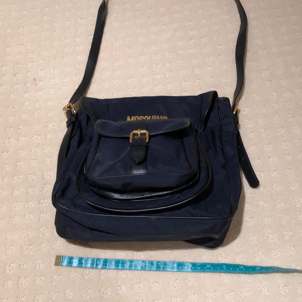 MOSCHINO messenger bag w/ detachable pouch